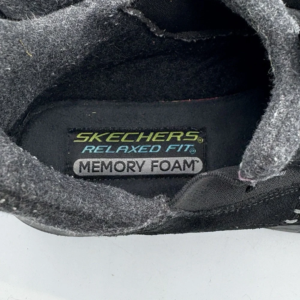 Skechers Shoes Mens Size 9.5 Oak Canyon Bombarder Black Comfort Suede Leather